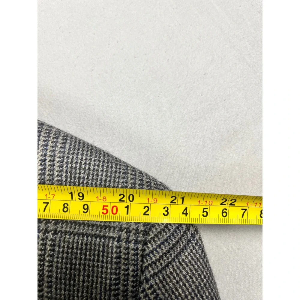 Pronto Uomo Mens 44 Long Glen Check 100% LambsWool Blazer Suit Jacket 2‎ Button